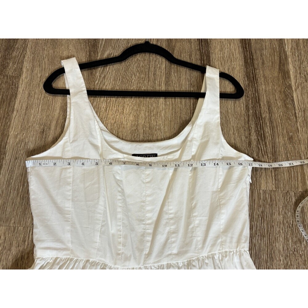 J Crew Fit and Flare Mini Dress with Rickrack Trim in White Size 10 - Picture 7 of 10